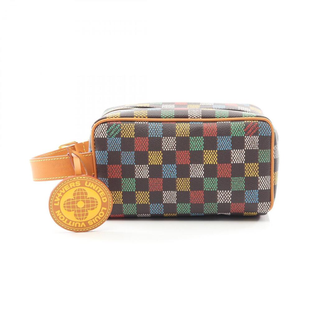 Louis Vuitton Locker Dopp LV Birds Damier Shoulder Bag Brown Multicolor
